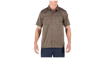 5.11 Tactical - FLEX-TAC Twill Short Sleeve Shirt, 2XL, 367 MAJOR BROWN
