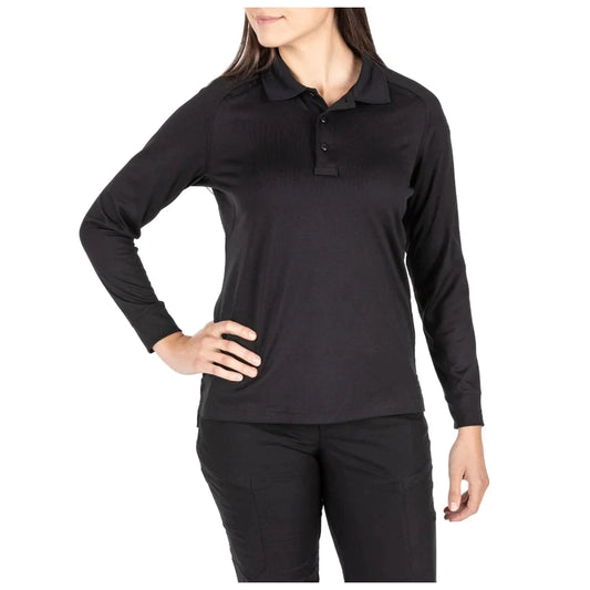 Womens Performance Polo Long Sleeve Size